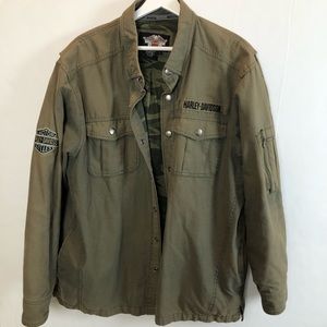 Harley Davidson Army Style Field Jacket Coat Large